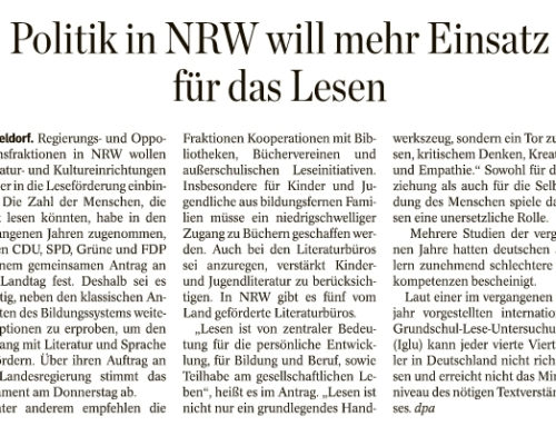 NRW-Politik setzt auf Leseförderung